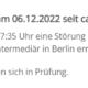 Hinweis auf Störung des beA